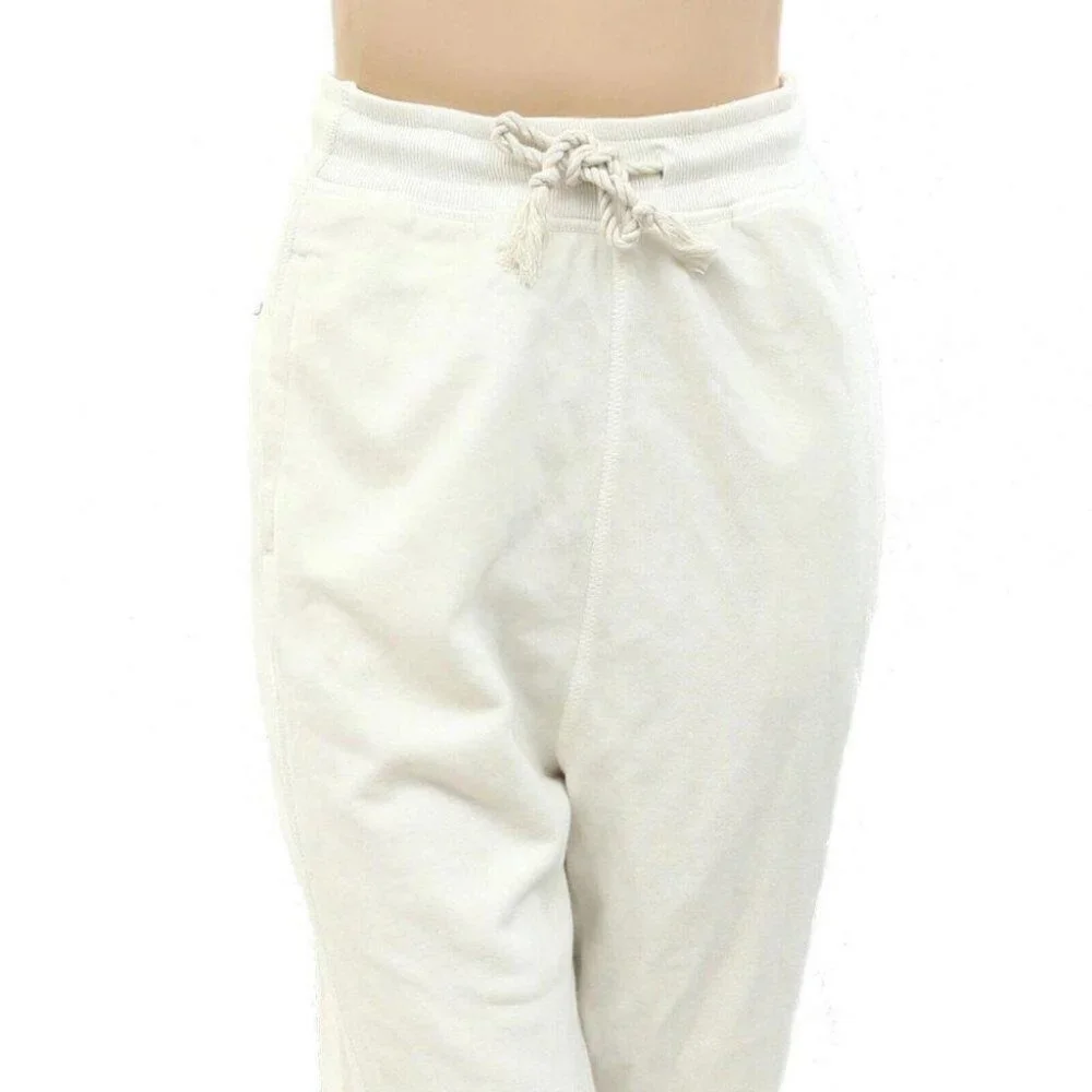 Free People FP Movement Solid Slouchy Pants White Straight-Leg Cotton M